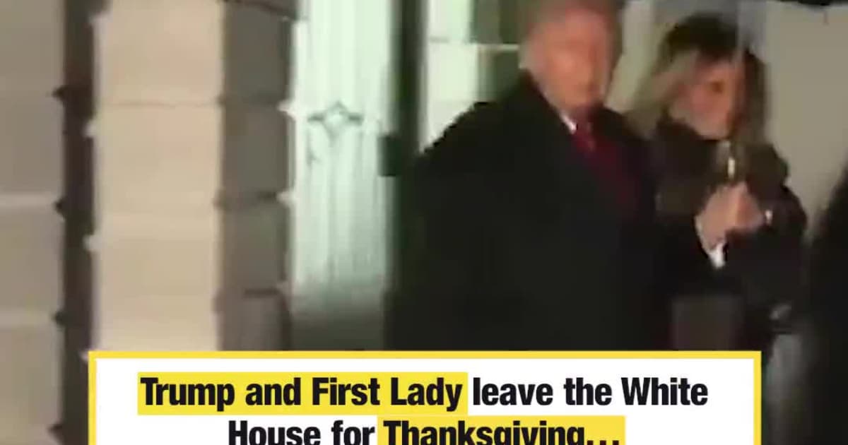 Trump and First Lady arrives Florida for Thanksgiving