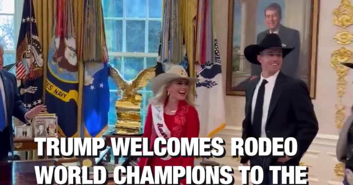 Trump Welcomes Rodeo World Champions to the Oval Office, Jokes “You Guys Are Crazy”