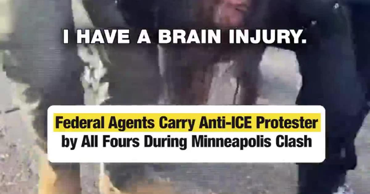 Federal Agents Carry Anti-ICE Protester by All Fours During Minneapolis Clash