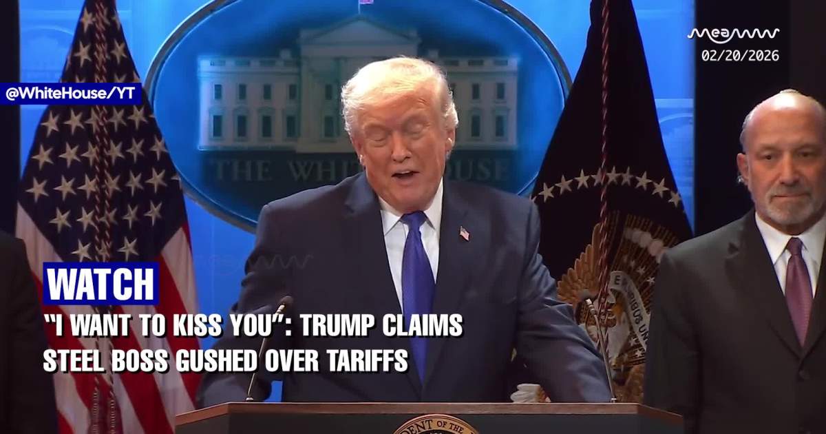 “He Wanted to Kiss Me!”: Trump Brags About Steel Industry Praise