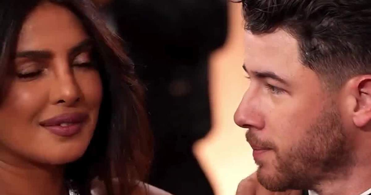 Priyanka Chopra and Nick Jonas share a sweet moment on the Golden Globes red carpet