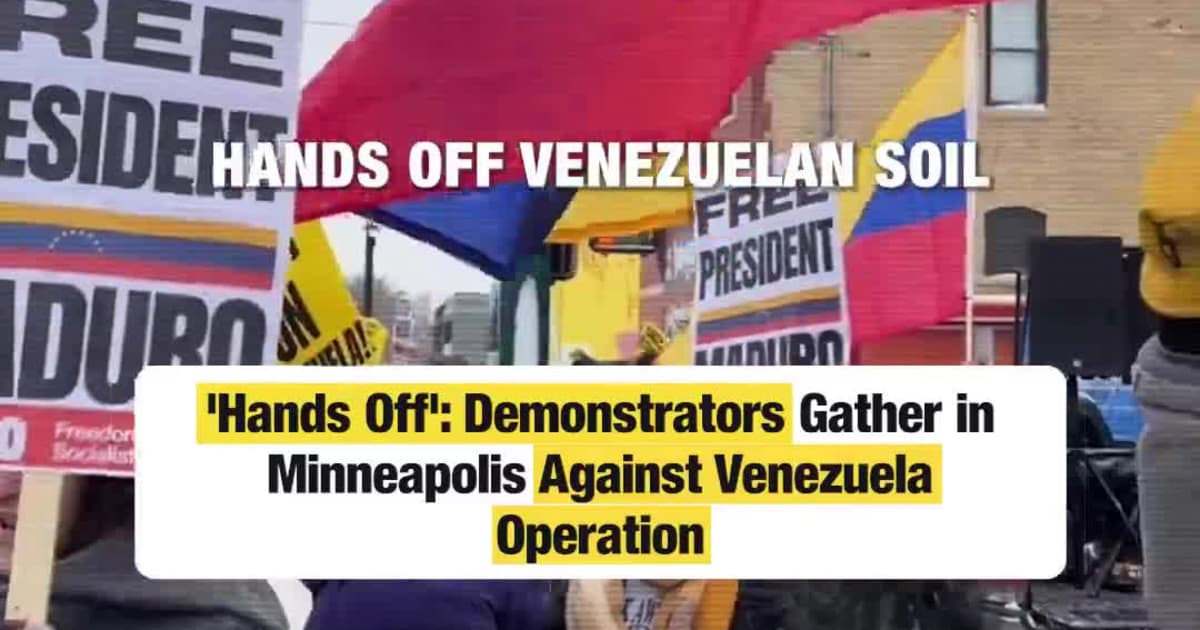 Protest Erupts In Minneapolis Over US Strikes Against Venezuela As Protestors Demand Maduro’s Release
