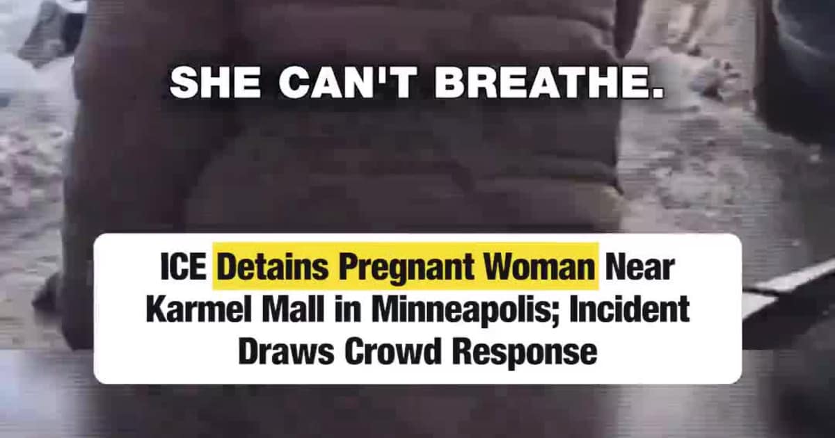 ICE Detains Pregnant Woman Near Karmel Mall in Minneapolis; Incident Draws Crowd Response