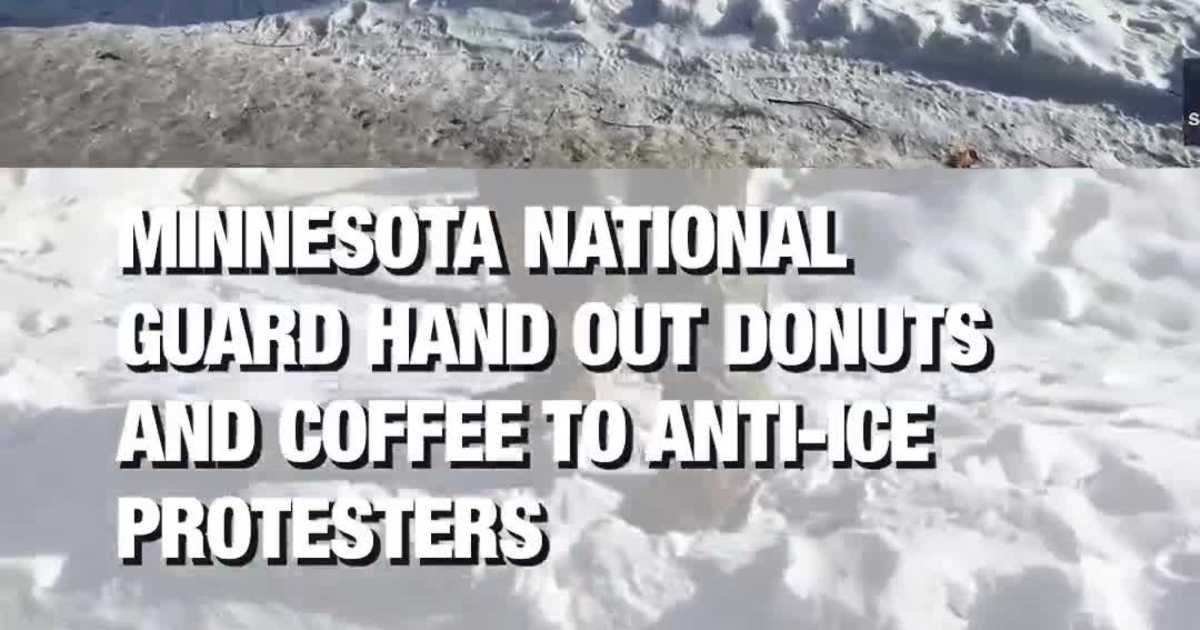 Minnesota National Guard Hand Out Donuts and Coffee to Anti-ICE Protesters