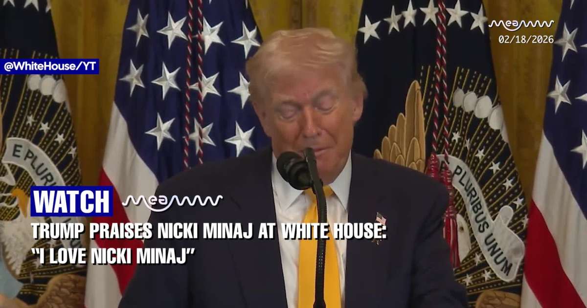Trump on Nicki Minaj: ‘Her Skin So Beautiful’ at WH Event