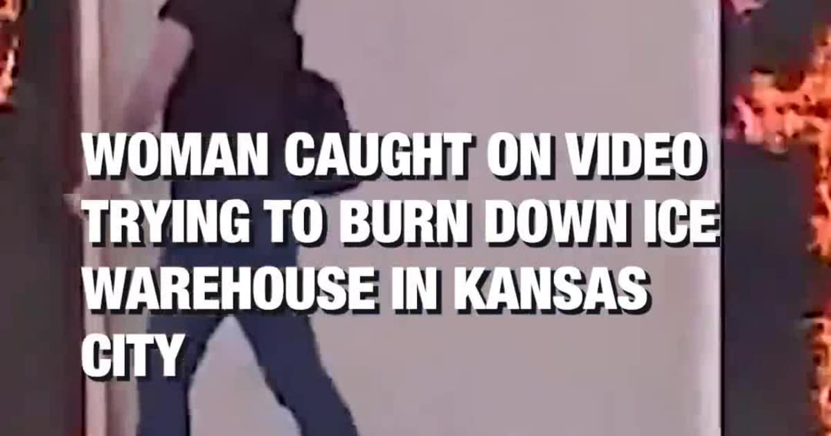 Woman Caught on Video Trying to Burn Down ICE Warehouse in Kansas City